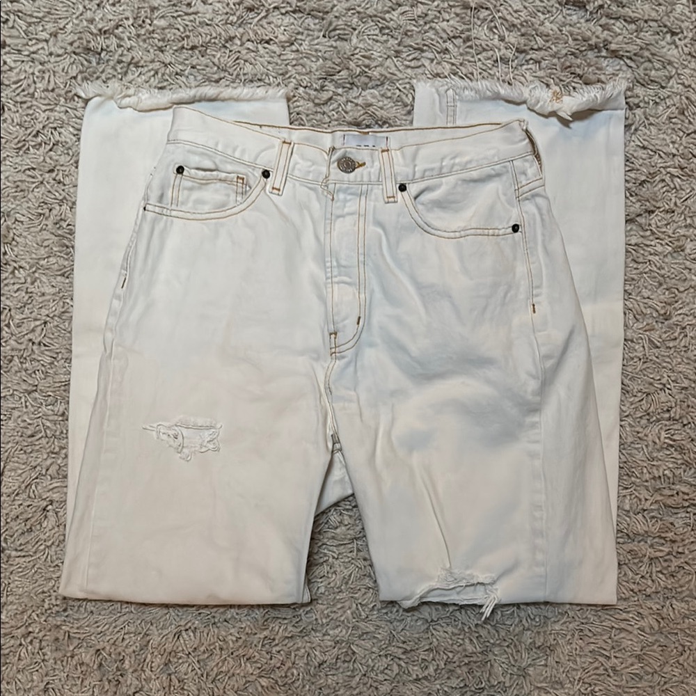 BDG Ripped Off White Jeans